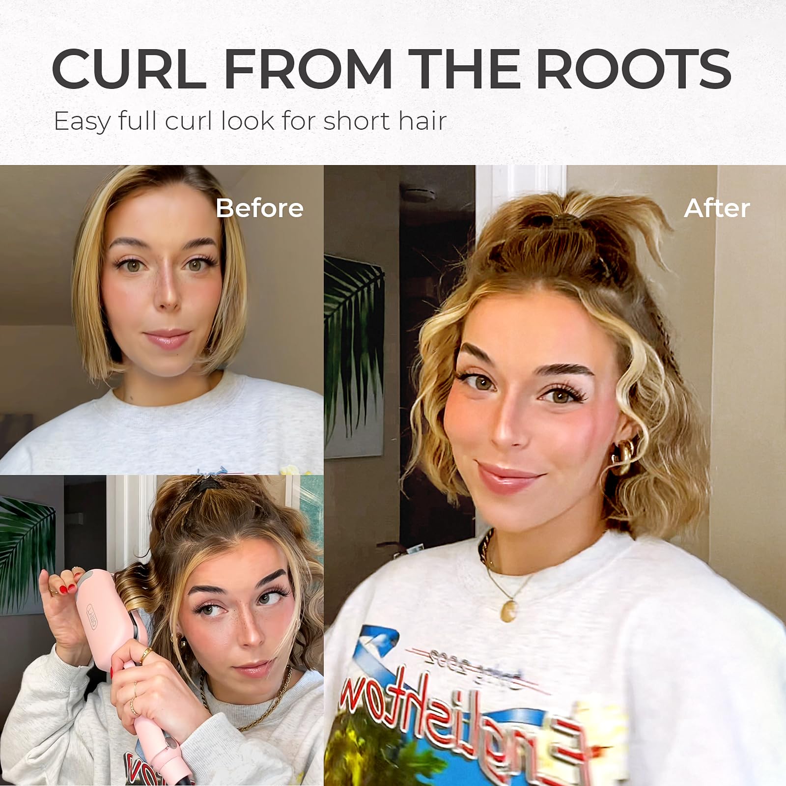 Zorvalnithys Curling Iron Hair Crimper Waver